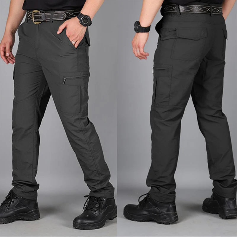 Men's Tactical Cargo Pants Casual Multi-Pockets Wear-resistant Camping Hiking