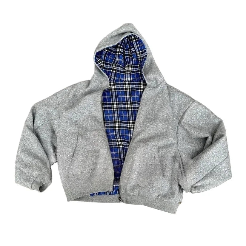 90s Lined Blue Hoodie