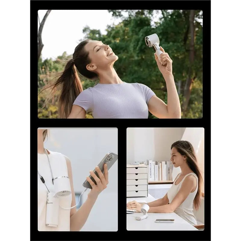 Ice-Cooled Handheld Turbo Fan