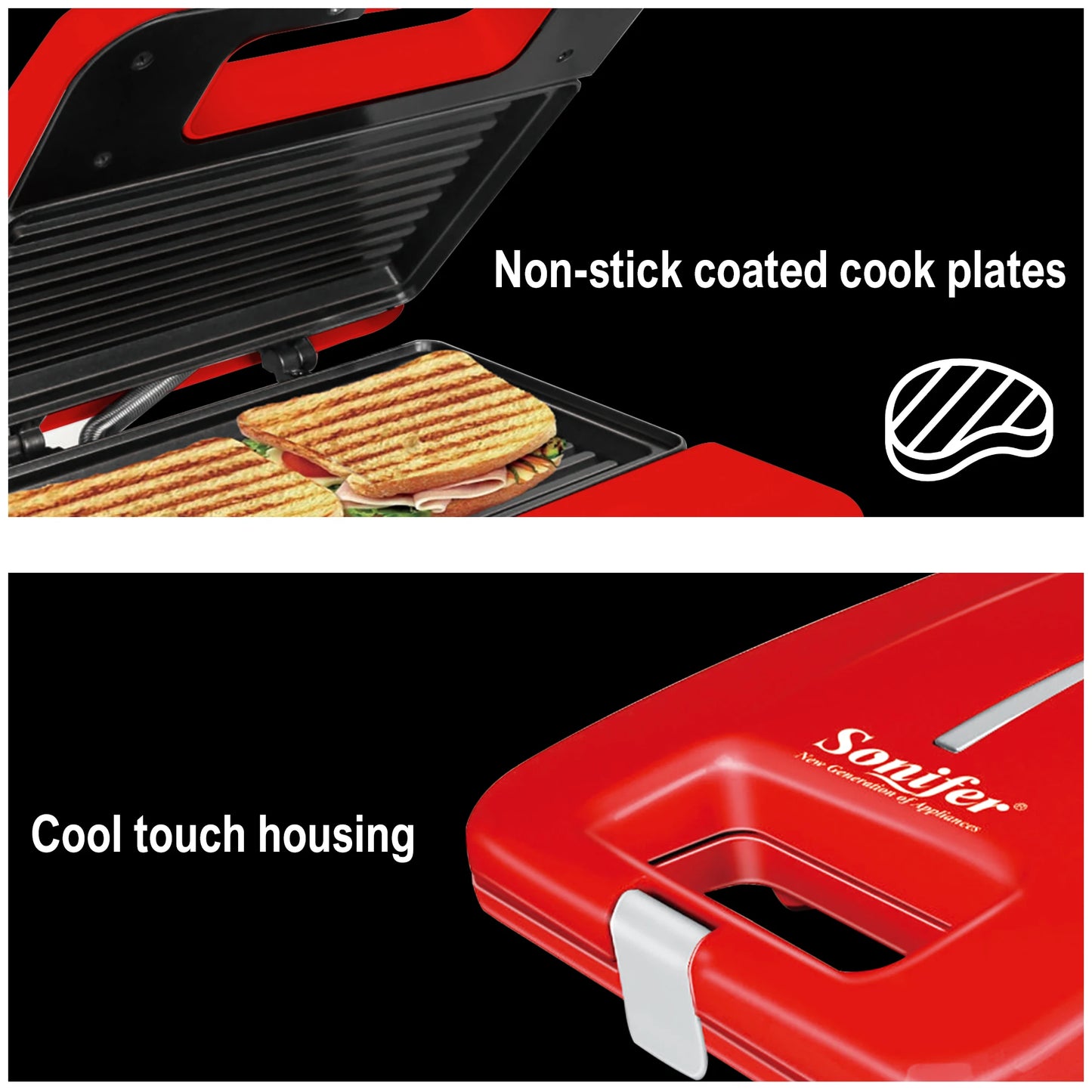 Electric Sandwich/Toast Maker Toast | Breakfast Machine Waffles