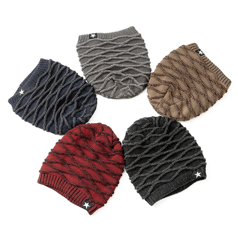 Slouchy Winter Hats Fur Lined Beanie Cap