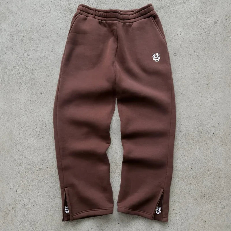 Straight Pants Streetwear Pants Personalized Zipper