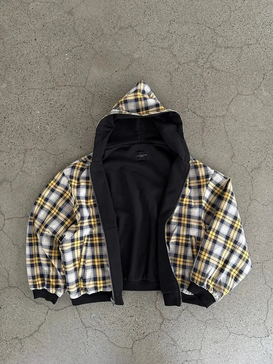 90s Lined Blue Hoodie
