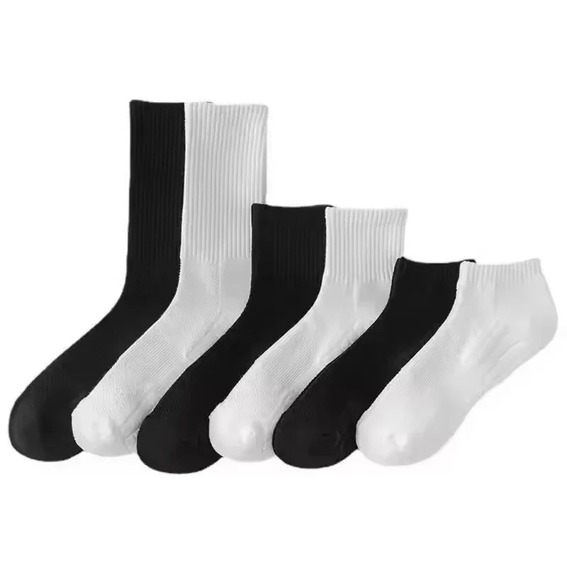Men's Thick Bottom Sweat Absorbing and Breathable Sports Socks with Bottom Cushion