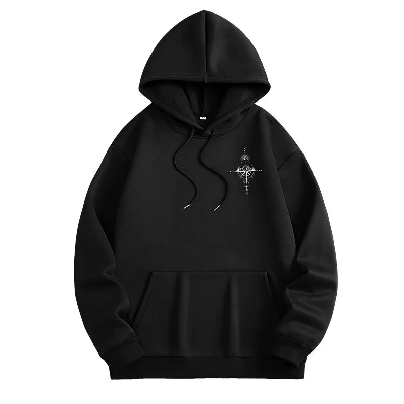 Men's hoodie high-quality print long-sleeved hooded sweatshirts