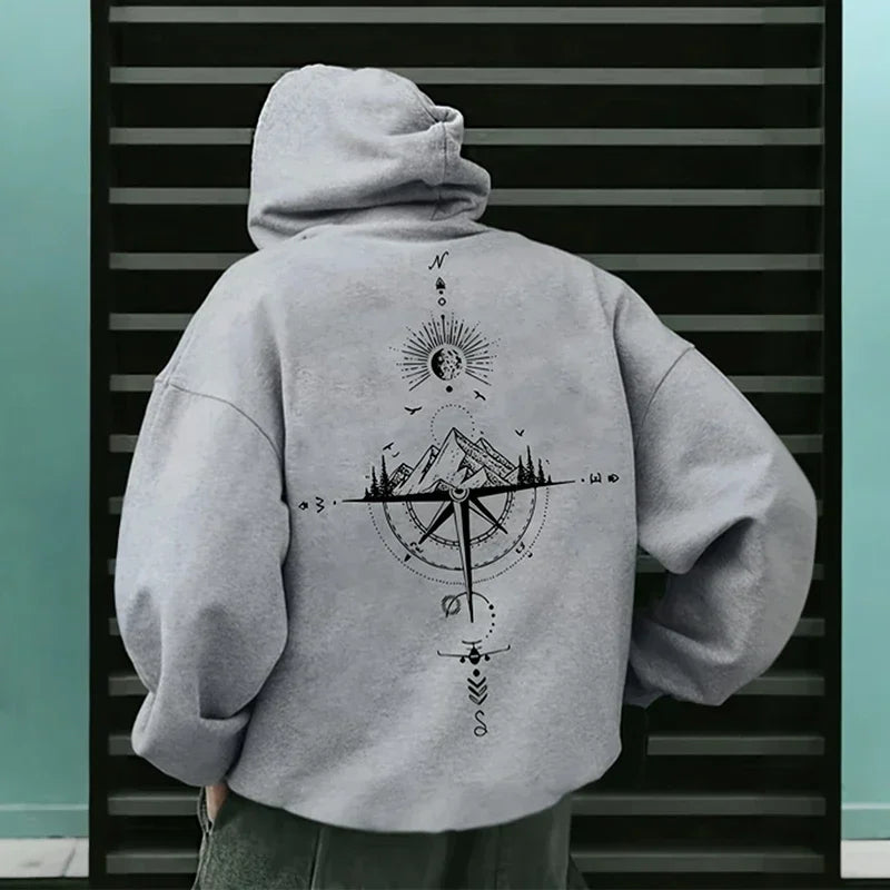 Men's hoodie high-quality print long-sleeved hooded sweatshirts